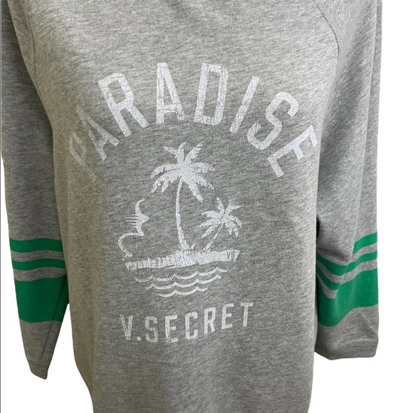 Victoria secret womens paradise stripe on sleeves sweatshirt size X-Smal… - Picture 2 of 8